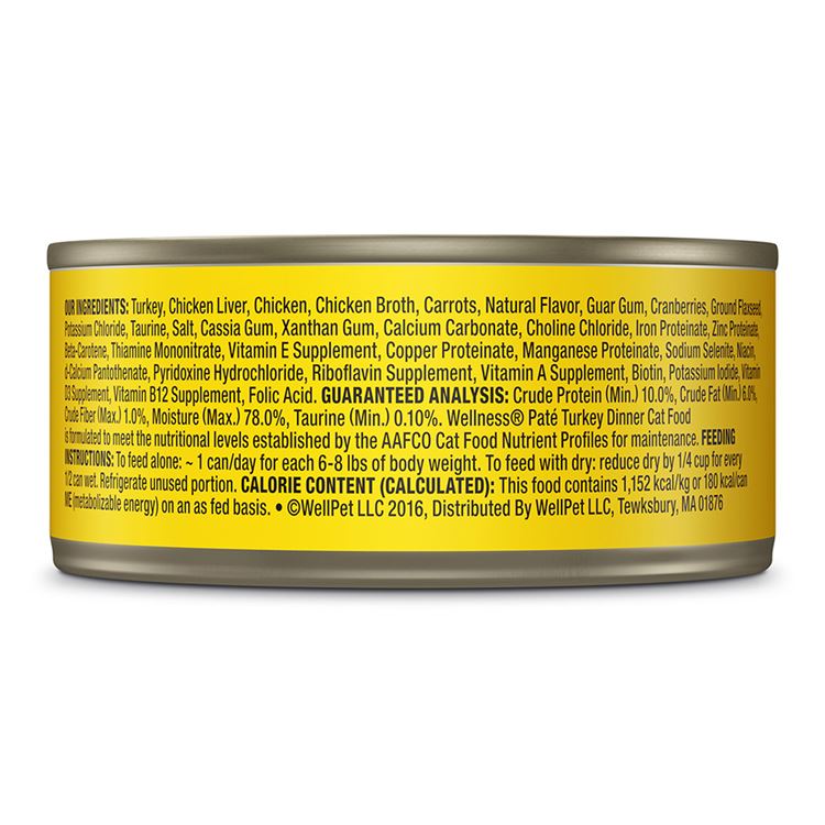 Picture of FELINE WELLNESS GF Pate Turkey Dinner - 24 x 5.5oz cans