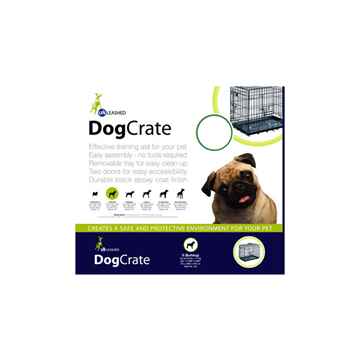 Picture of DOG CRATE Unleashed EPOXY DBL DOOR BLACK- 42.9 x 28 x 31.3in