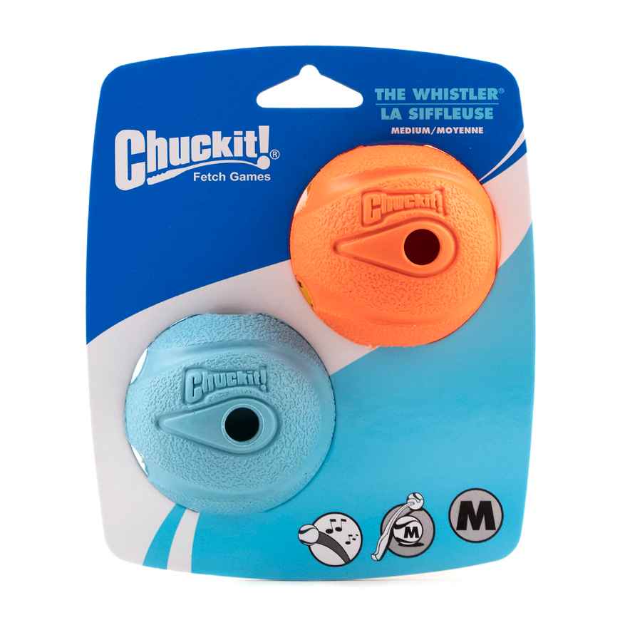 Picture of TOY DOG CHUCKIT WHISTLE BALL Medium - 2/pk