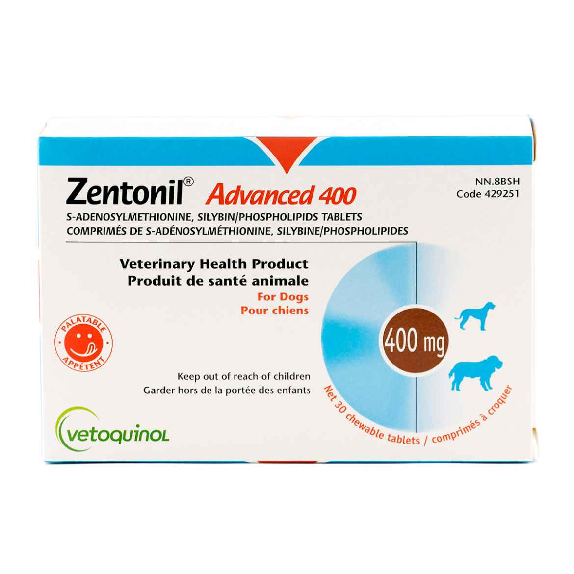 Picture of ZENTONIL ADVANCED 400 CHEWABLE TABS - 30's