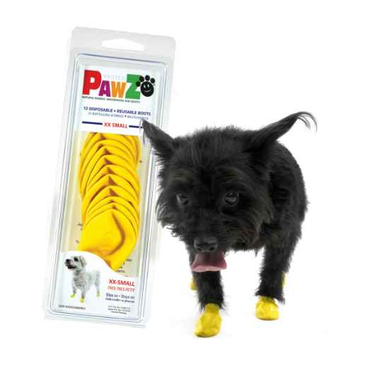 Picture of BOOTS PAWZ NATURAL RUBBER K/9 BOOTS XX Small Yellow- 12/pk