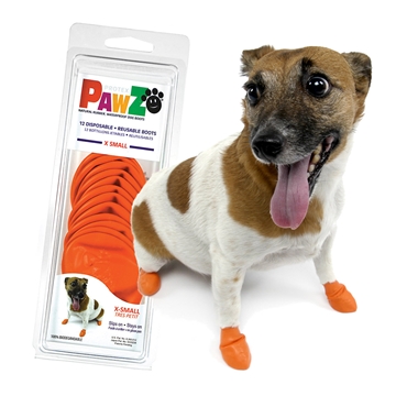 Picture of BOOTS PAWZ NATURAL RUBBER K/9 BOOTS X-Small Orange- 12/pk