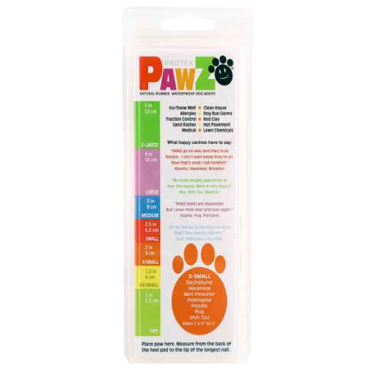 Picture of BOOTS PAWZ NATURAL RUBBER K/9 BOOTS X-Small Orange- 12/pk