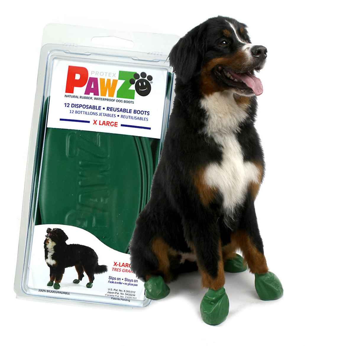 Picture of BOOTS PAWZ NATURAL RUBBER K/9 BOOTS X-Large Dk Green - 12/pk