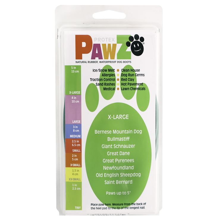 Picture of BOOTS PAWZ NATURAL RUBBER K/9 BOOTS X-Large Dk Green - 12/pk