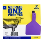 Picture of Z TAG COW one piece PURPLE BLANK - 25's