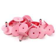 Picture of ALLFLEX BUTTON GLOBAL SMALL MALE PINK - 25/bag