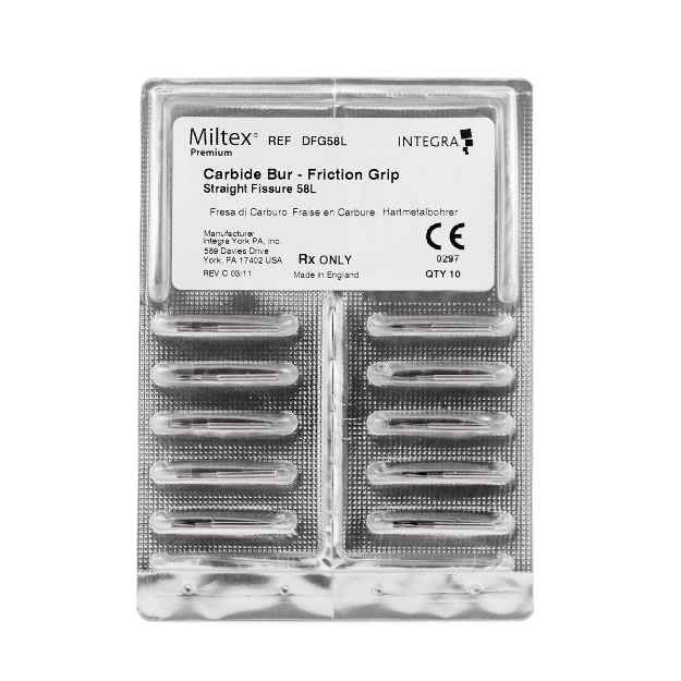 Picture of MILTEX BURS FISSURE STRAIGHT - 10/pkg(DFG58L)