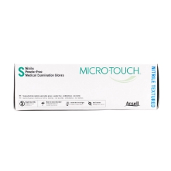 Picture of GLOVES EXAM ANSELL MICRO TOUCH NITRILE TEXTURED PF Small - 100s