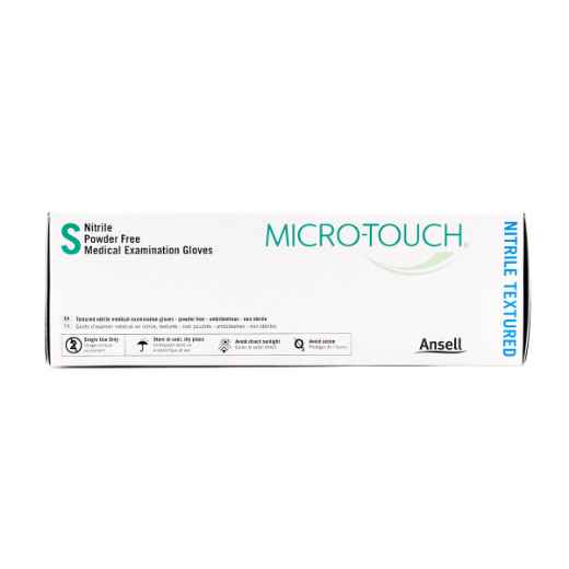 Picture of GLOVES EXAM ANSELL MICRO TOUCH NITRILE TEXTURED PF Small - 100s