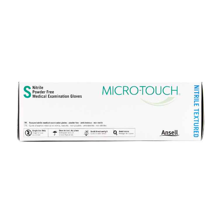 Picture of GLOVES EXAM ANSELL MICRO TOUCH NITRILE TEXTURED PF Small - 100s