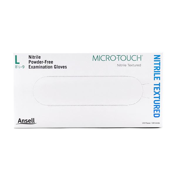 Picture of GLOVES EXAM ANSELL MICRO TOUCH NITRILE PF Large - 100s 
