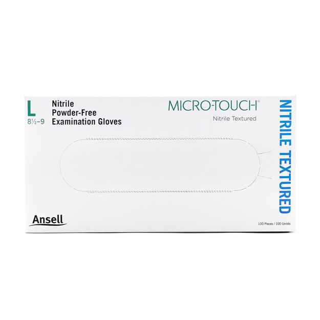 Picture of GLOVES EXAM ANSELL MICRO TOUCH NITRILE PF Large - 100's