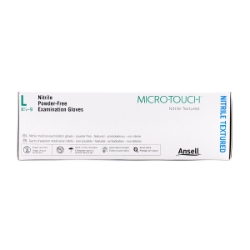 Picture of GLOVES EXAM ANSELL MICRO TOUCH NITRILE TEXTURED PF Large - 100s