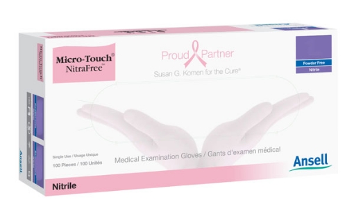 Picture of GLOVES EXAM ANSELL MICRO TOUCH NITRAFREE PF Large - 100s 