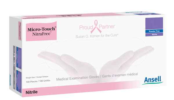 Picture of GLOVES EXAM ANSELL MICRO TOUCH NITRAFREE PF Large - 100s 
