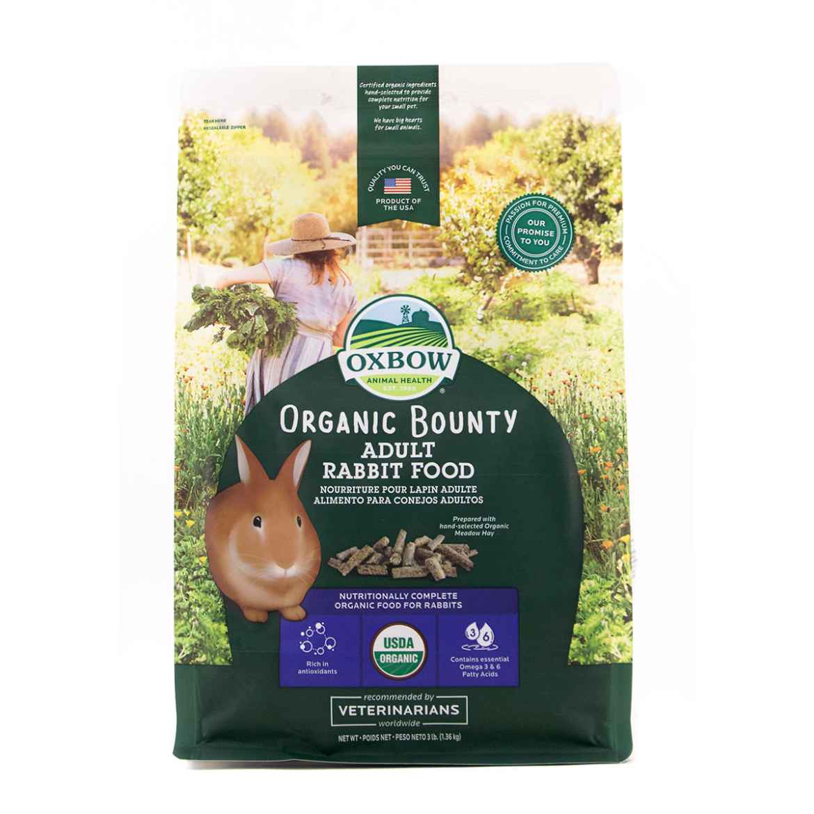 Picture of OXBOW ORGANIC BOUNTY ADULT RABBIT FOOD - 1.36kg/3lb