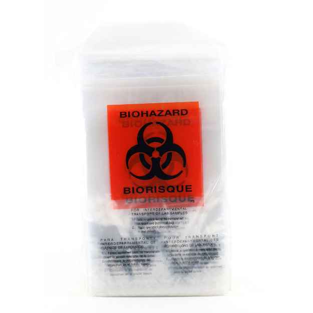 Picture of BIOHAZARD ZIP IT BAG w/ POUCH (6in x 9in) - 1000s