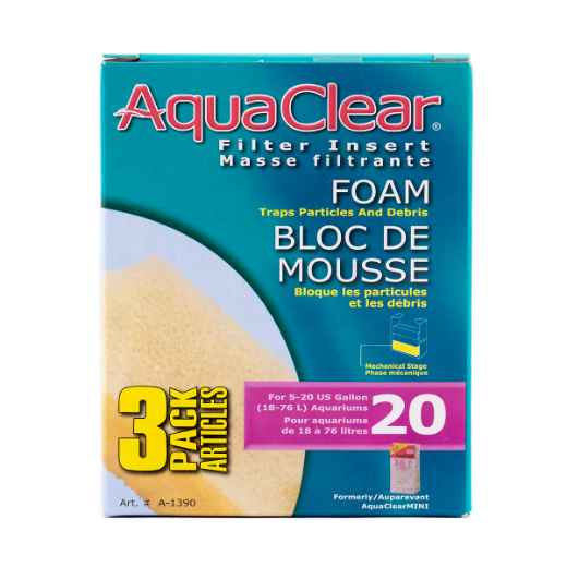 Picture of AQUACLEAR 20 FOAM FILTER INSERT (A1390) - 3/pk