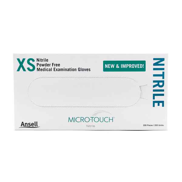 Picture of GLOVES EXAM ANSELL MICRO TOUCH NITRILE Thin PF X Small - 200's