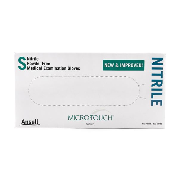 Picture of GLOVES EXAM ANSELL MICRO TOUCH NITRILE PF Small - 200s