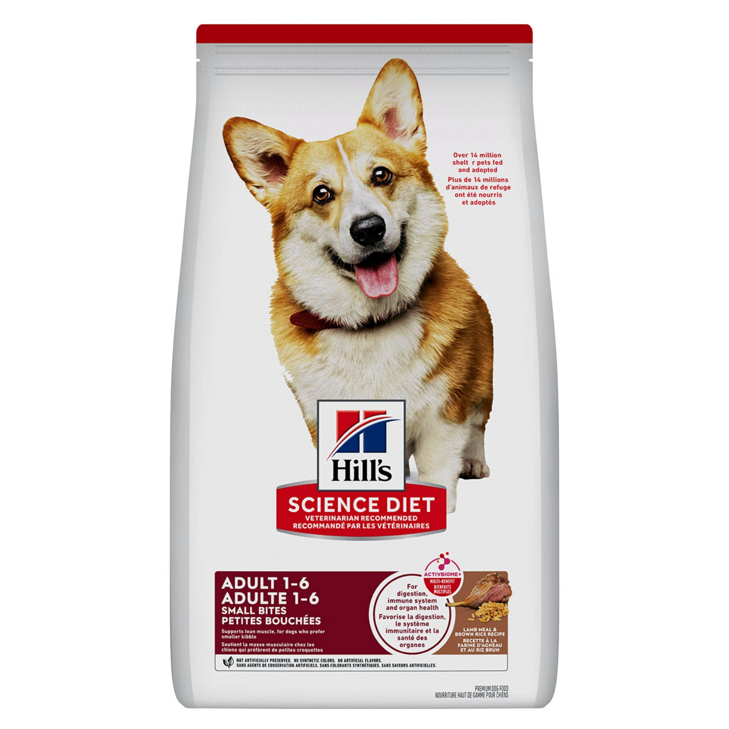 Picture of Hills Science Diet Adult 1-6 Yr Small Bite Lamb & Rice Dry Dog Food- 15.5lb/7.02kg