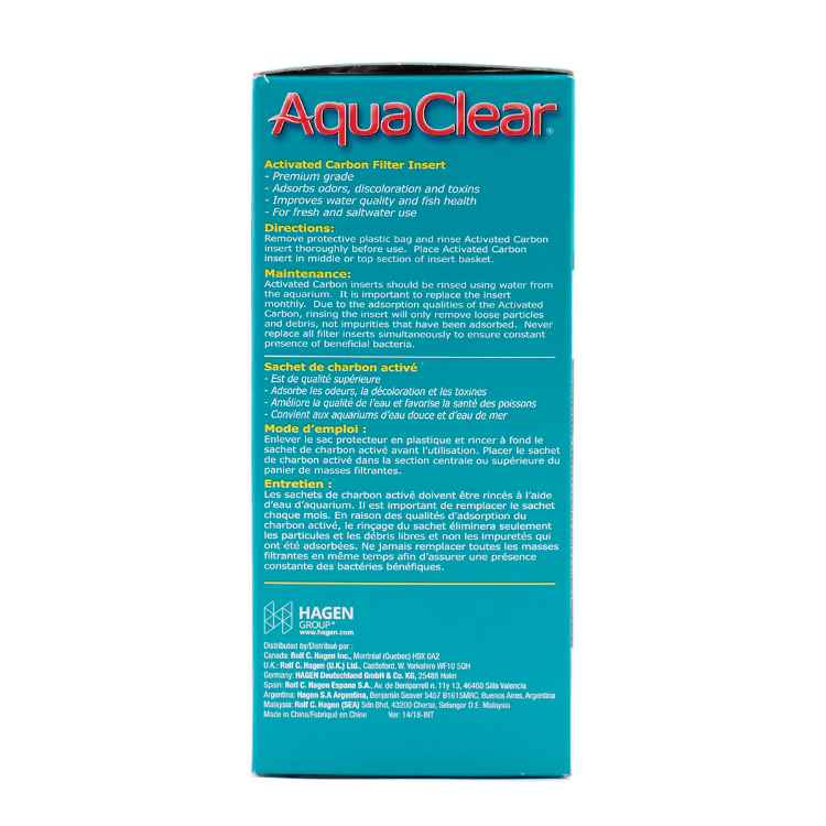Picture of AQUACLEAR 50/200 Activated Carbon Filter insert (A1384) - 3/pk