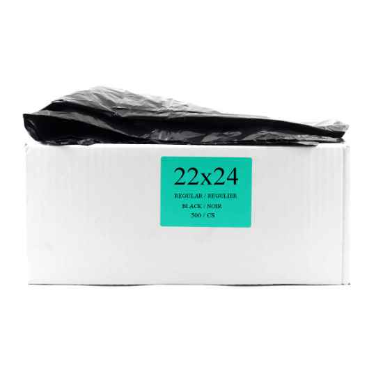 Picture of GARBAGE BAGS REGULAR 22in x 24in BLACK - 500s