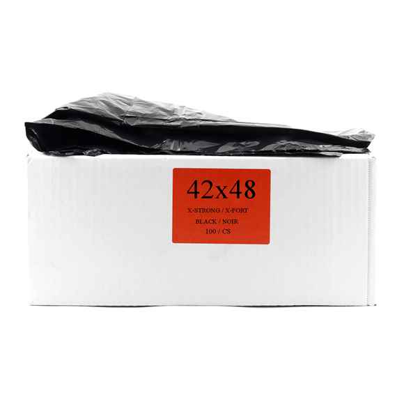Picture of GARBAGE BAGS XSTRONG 42in x 48in BLACK - 100s