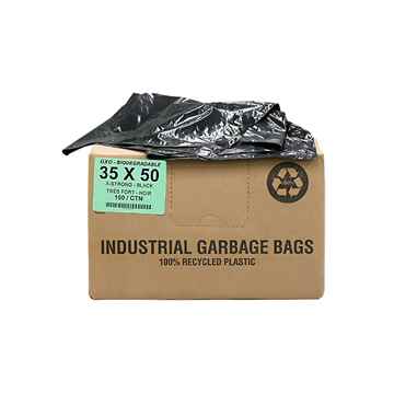 Picture of GARBAGE BAGS BIODEGRADABLE BLACK 35in x 50in XSTRONG - 100s