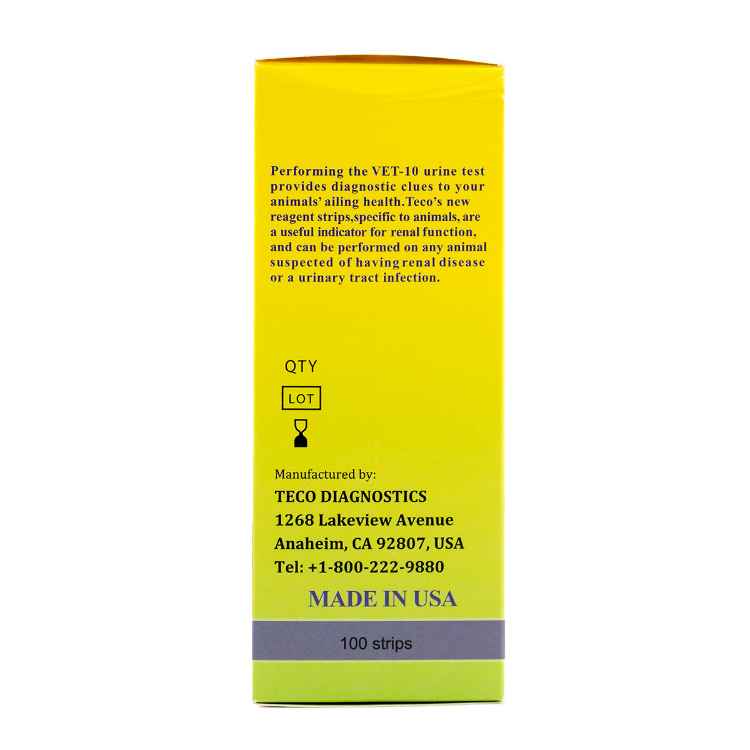 Picture of VET 10 URINE TEST STRIPS - 100's