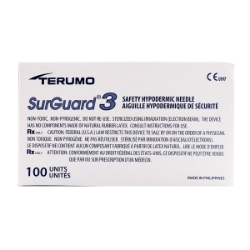 Picture of NEEDLE TERUMO SURGUARD3 (SAFETY NEEDLE) 22g x 1in - 100s