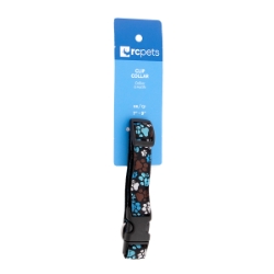 Picture of COLLAR CANINE RC CLIP Adjustable Pitter Patter Chocolate - 5/8in x 7-9in