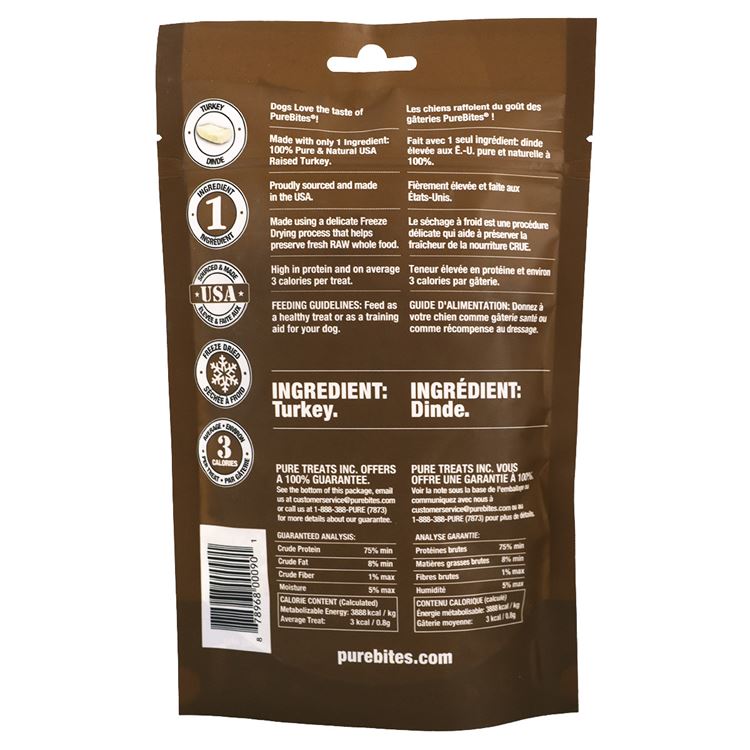 Picture of TREAT PUREBITES CANINE Turkey - 2.47oz / 70g