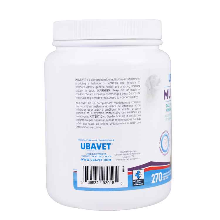 Picture of UBAVET MULTIVIT VITAMIN CHEW TABS FOR DOGS - 270's
