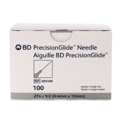 Picture of NEEDLE BD 27g x 1/2in - 100`s