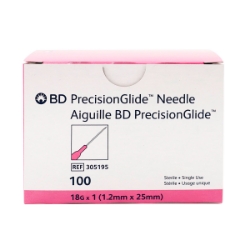 Picture of NEEDLE BD 18g x 1 in - 100`s