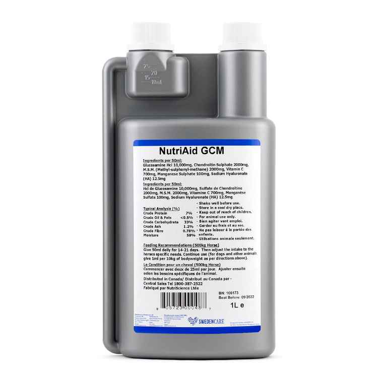 Picture of NUTRI-AID GCM LIQUID FOR HORSES - 1000ml