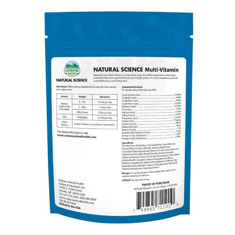 Picture of OXBOW NATURAL SCIENCE MULTI VITAMIN - 120g/4.2oz