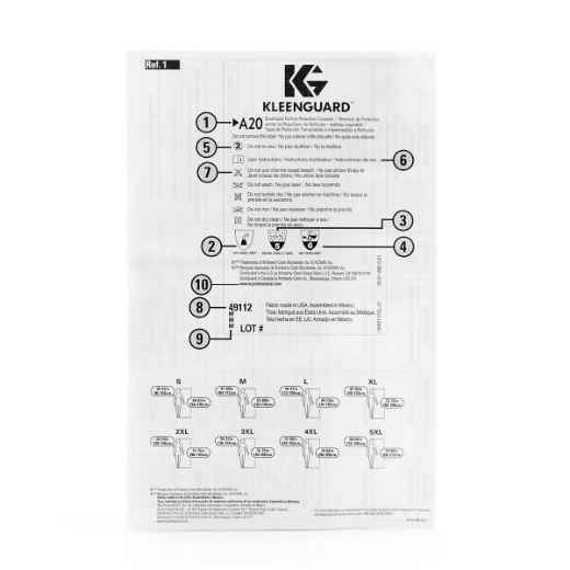 Picture of KLEENGUARD A20 DISPOSABLE COVERALLS LARGE - 24/case