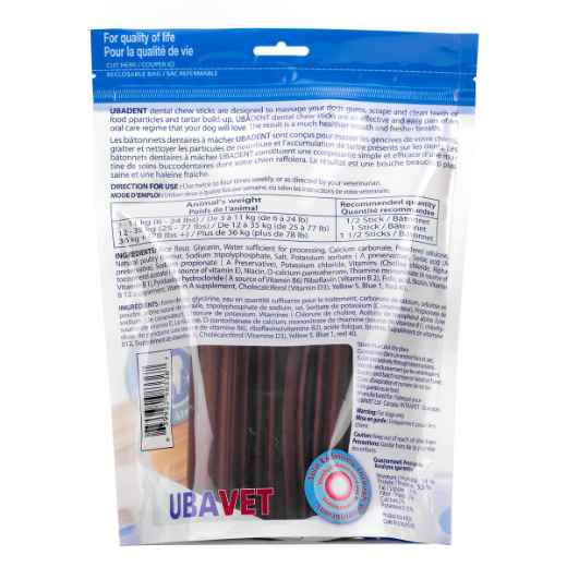 Picture of UBAVET UBADENT DENTAL CHEW STICKS - 18's