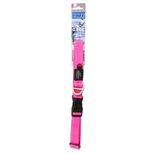 Picture of COLLAR CANINE ROGZ UTILITY LUMBERJACK Pink - 1in x 17-27.5in