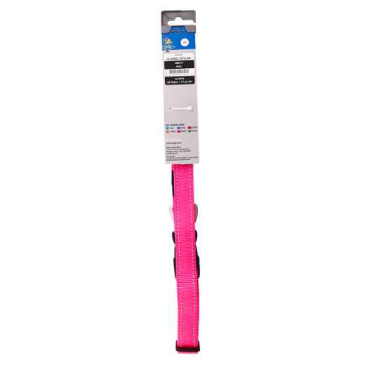 Picture of COLLAR CANINE ROGZ UTILITY LUMBERJACK Pink - 1in x 17-27.5in