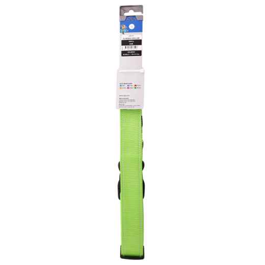 Picture of COLLAR CANINE ROGZ UTILITY LANDING STRIP Lime Green - 1- 5/8in x 19.5-31.5in