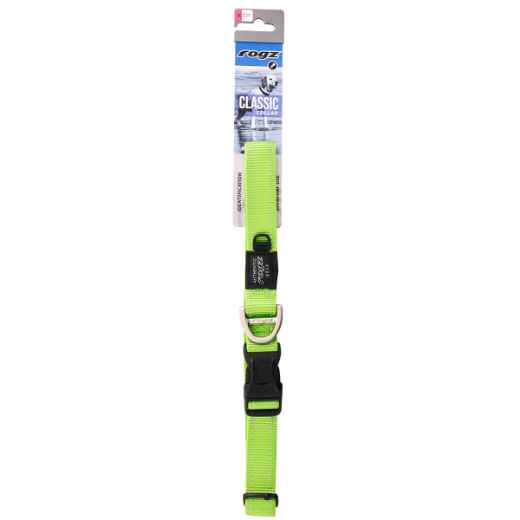 Picture of COLLAR CANINE ROGZ UTILITY LUMBERJACK Lime Green - 1in x 17-27.5in