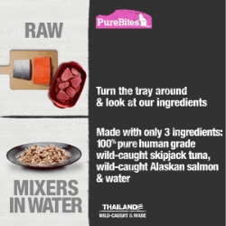 Picture of FELINE PUREBITES TUNA & WILD SALMON in WATER - 12 x 1.76oz/50g