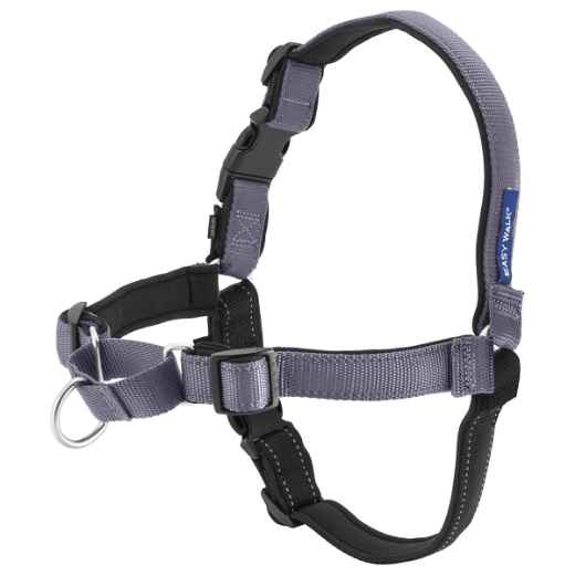 Picture of HARNESS CANINE EASY WALK DELUXE NO PULL Steel Grey - Large