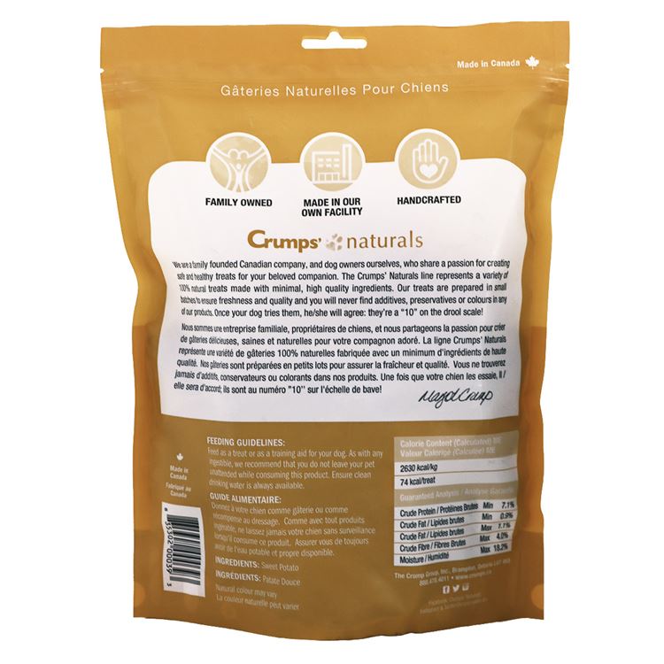 Picture of CRUMPS NATURALS SWEET POTATO CHEWS - 21.6oz / 612g
