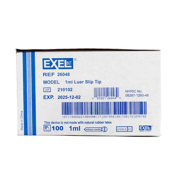Picture of SYRINGE EXEL 1cc LS - 100s