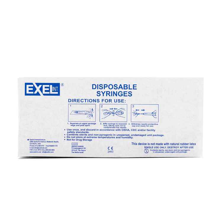 Picture of SYRINGE EXEL 1cc LS - 100s